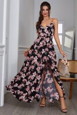 Robe Bohème Fleurie Et Fendue
