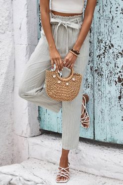 Pantalon Taille Haute Bohème