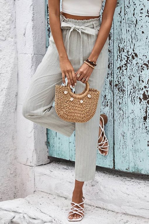 Pantalon Taille Haute Bohème