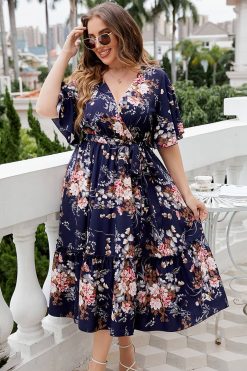 Robe À Fleur Bohème Grande Taille