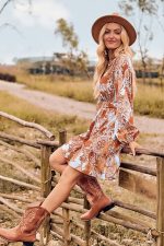 Robe À Fleur Courte Bohème