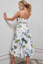 Robe Motifs Bohème Ourlet Asymetrique