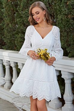 Robe Blanche Bohème Court