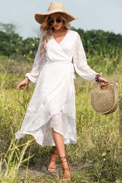 Robe Longue Blanche Bohème Été