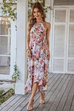 Robe Bohème Coupe Asymetrique