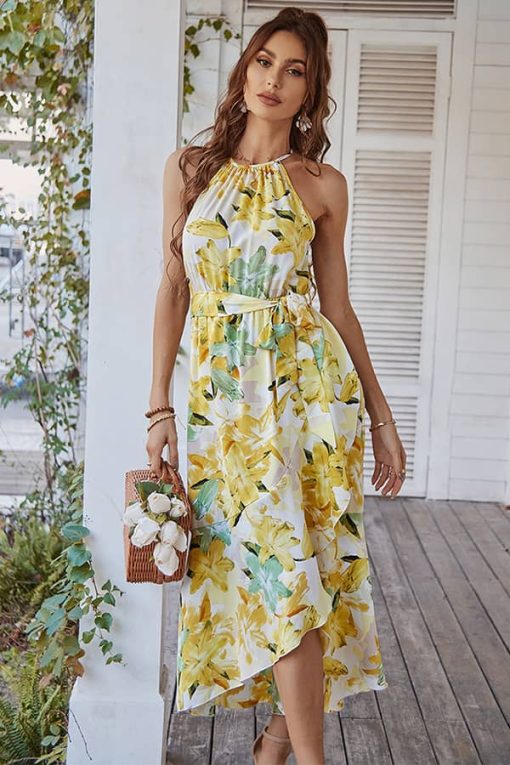 Robe Bohème Coupe Asymetrique