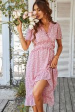Robe Bohème Col Fronce