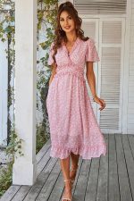 Robe Bohème Col Fronce
