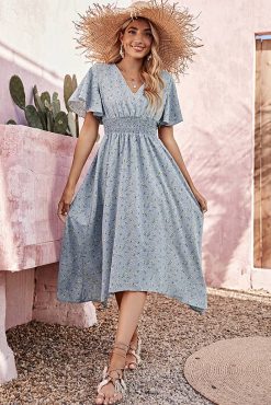 Robe Bohème Bleu Ciel