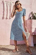 Robe Bohème Chic Bleu Saphir