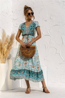 Robe Bohème Chic Vert Bohème