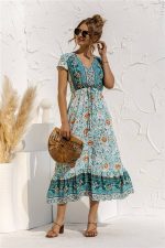 Robe Bohème Chic Vert Bohème