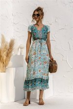 Robe Bohème Chic Vert Bohème