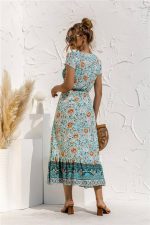 Robe Bohème Chic Vert Bohème