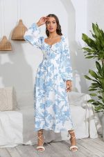 Robe Bohème Longue Avec Manche