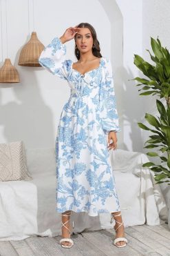 Robe Bohème Longue Avec Manche