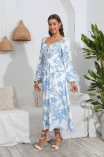 Robe Bohème Longue Avec Manche