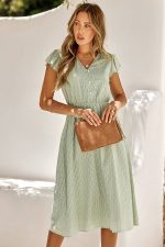 Robe Bohème Mi-Longue Fluide