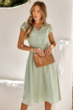 Robe Bohème Mi-Longue Fluide