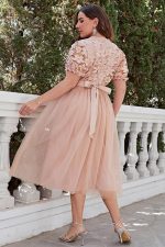 Robe Bohème Rose Poudre Grande Taille