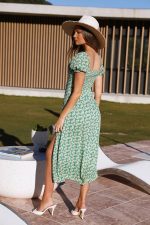 Robe Bohème Verte Vintage