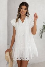 Robe Courte Broderie Bohème