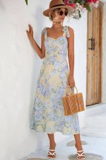 Robe Invite Mariage Bohème Bleu Motif