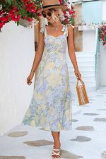 Robe Invite Mariage Bohème Bleu Motif