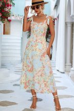Robe Invite Mariage Bohème Bleu Motif
