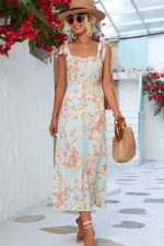 Robe Invite Mariage Bohème Bleu Motif