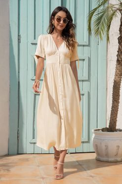 Robe Ivoire Bohème Vintage