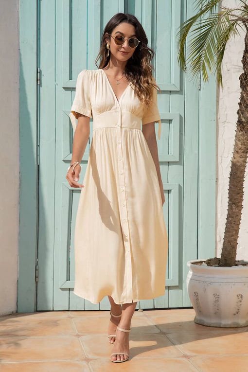 Robe Ivoire Bohème Vintage