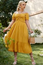 Robe Jaune Bohème Grande Taille