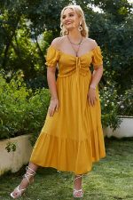 Robe Jaune Bohème Grande Taille