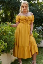 Robe Jaune Bohème Grande Taille