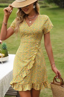 Robe Jaune Bohème Mariage