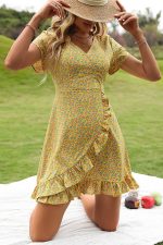 Robe Jaune Bohème Mariage