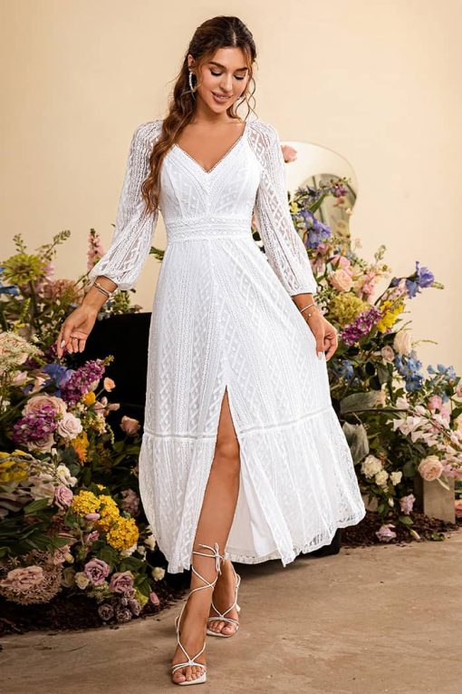 Robe Longue Blanche Bohème