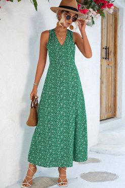 Robe Longue Bohème Verte