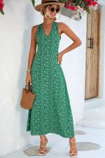 Robe Longue Bohème Verte