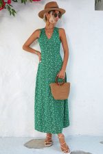 Robe Longue Bohème Verte