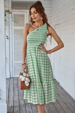 Robe Longue Bohème Vichy