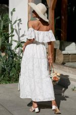 Robe Maxi Col Bateau Bohème