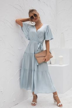 Robe Longue Bohème Bleu
