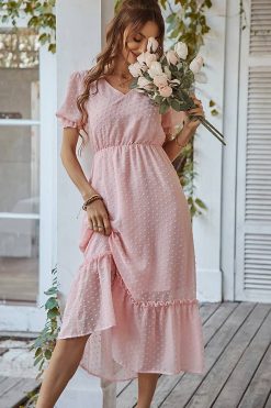 Robe Longue Unie Invitee Mariage Bohème