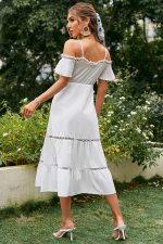 Robe Mi-Longue Blanche Bohème
