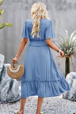 Robe Printaniere Bohème Midi Fluide