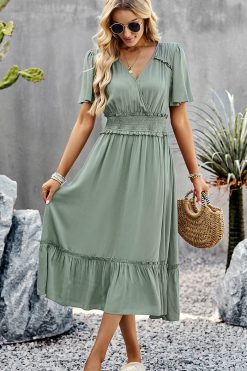 Robe Printaniere Bohème Midi Fluide