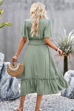 Robe Printaniere Bohème Midi Fluide
