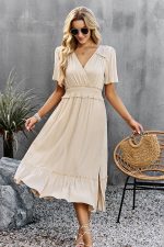 Robe Printaniere Bohème Midi Fluide